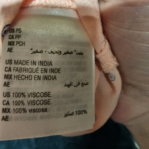 🆕 Style & Co Pastel Pink Button Down Blouse with Cap Sleeves size PS - Picture 5 of 5